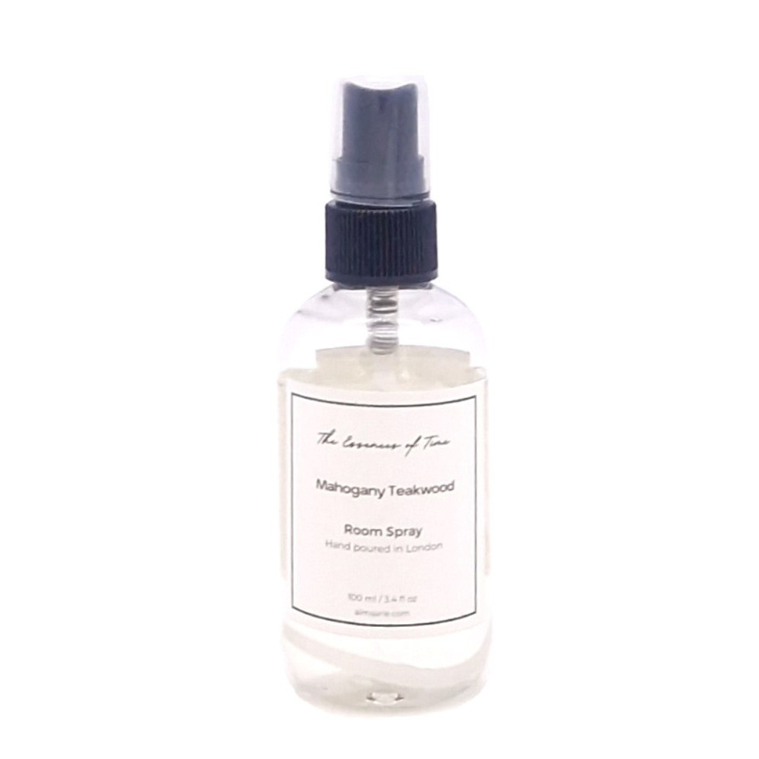 Fini's Essentials - Mahogany Teakwood Concentrated Room Spray 1.5 oz / 42.5  g A blend of Rich Mahogany, Black Teakwood, Dark Oak, Frosted Lavender.  Instantly freshen your home with two quick bursts